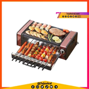 000096 : Electric Barbecue Grill Automatic Rotating Skewers Machine Smokeless