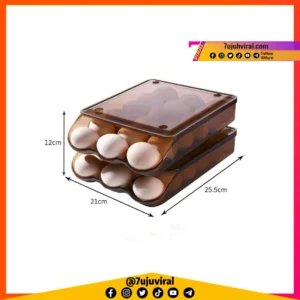 000142 :  Multi-Layer Egg Storage Box Container Large Capacity Egg Holder Egg Box